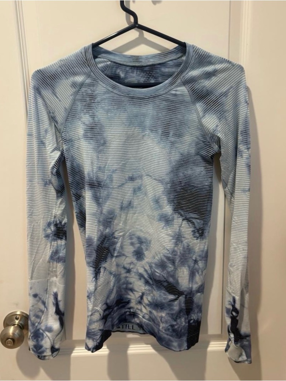 lululemon athletica Blue Tie-Dye Long Sleeve Top